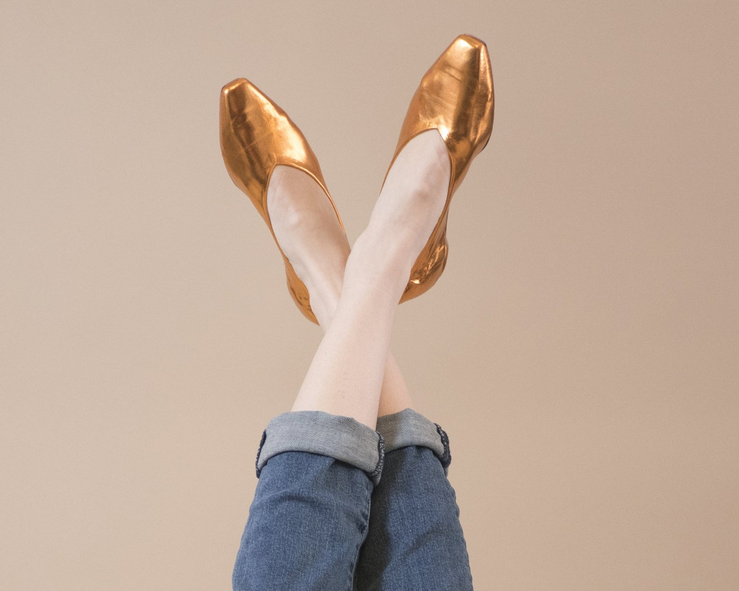 Kiren Flat [Copper Vegan Leather]